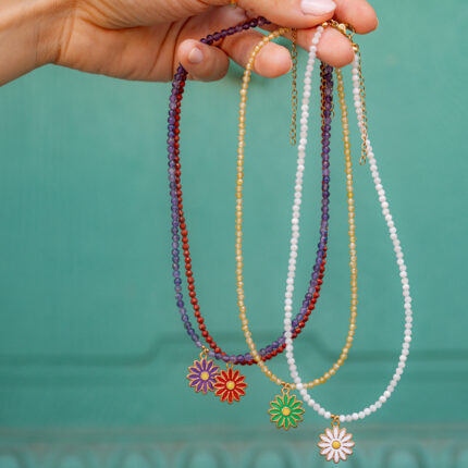 Naszyjnik Choker Stokrotka