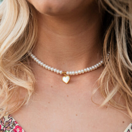 Naszyjnik Choker z Perłami Naturalnymi