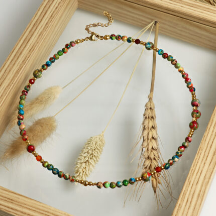 Naszyjnik Choker z Jaspisem Cesarskim