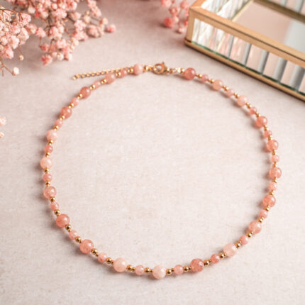 Naszyjnik Choker z Kamieniem Słonecznym