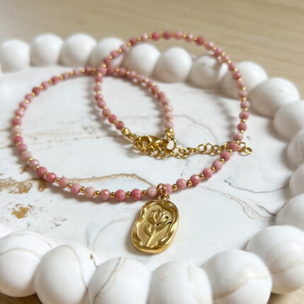 Naszyjnik Choker z Thulitem z LIMITOWANĄ zawieszką