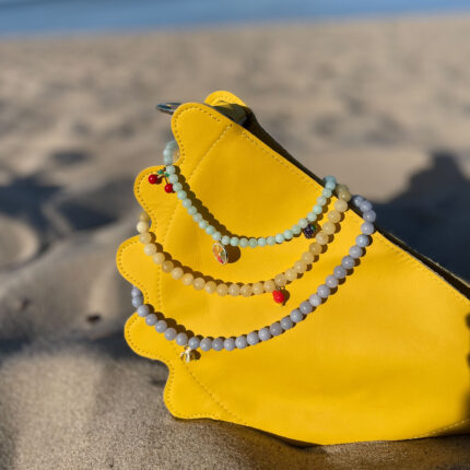 Naszyjnik Choker Jadeit Żółty